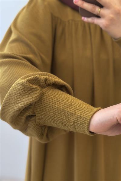 Ece Triko Elbise - Yosun yeşili