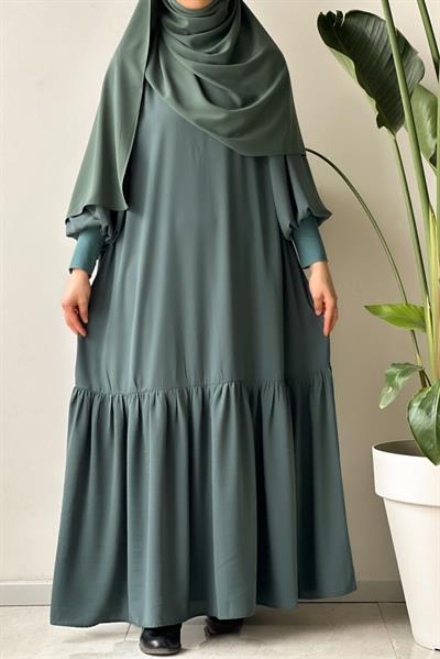 Ela Elbise - Mint yeşil