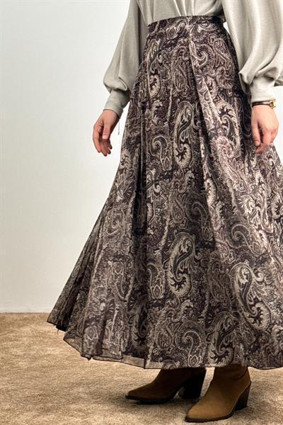 Etnik Desen Etek - Acı kahve