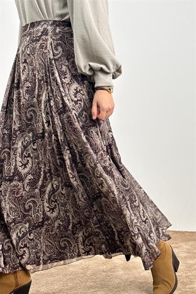 Etnik Desen Etek - Acı kahve