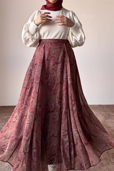 Etnik Desen Etek - Vişne