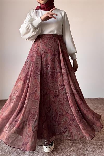 Etnik Desen Etek - Vişne