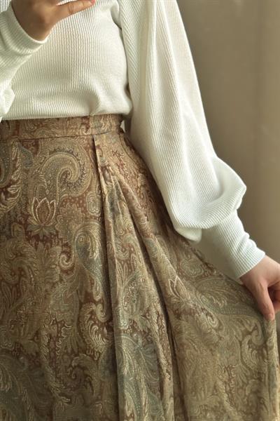 Etnik Desen Etek - Yağ yeşili