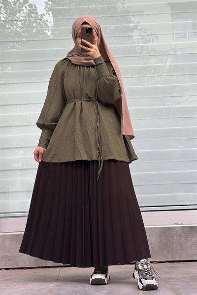 Fırsat Ürün Gömlek - Haki yeşil