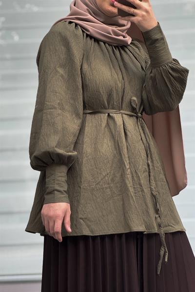 Fırsat Ürün Gömlek - Haki yeşil