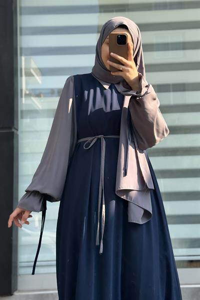 Ganimet Elbise - Lacivert