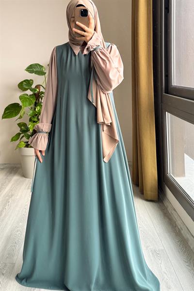 Ganimet Elbise - Mint yeşil