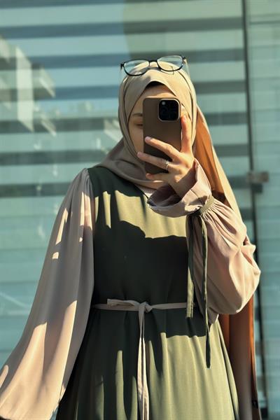 Ganimet Elbise - Zümrüt yeşil