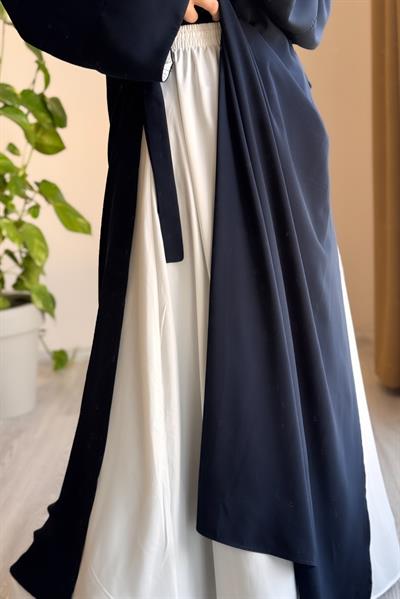 Garni Elbiseli Takım - Lacivert/ Ekru