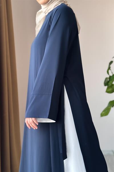 Garni Elbiseli Takım - Lacivert/ Ekru