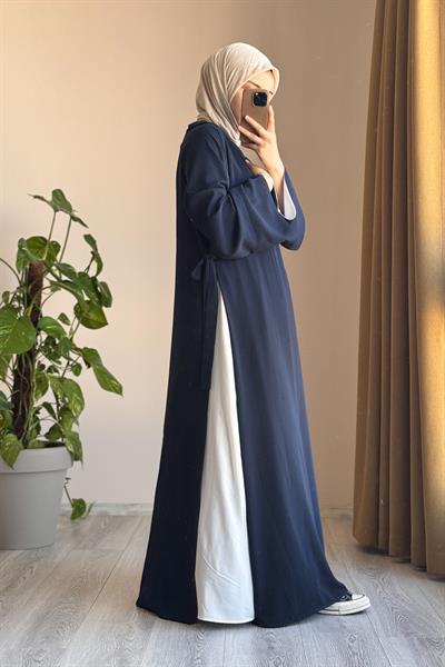 Garni Elbiseli Takım - Lacivert/ Ekru