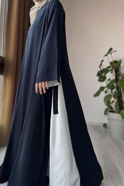 Garni Elbiseli Takım - Siyah/ Ekru