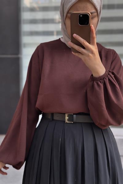 Geniş Pileli Etek - Siyah