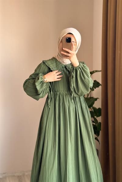 Gülbeşeker Elbise - Çağla yeşil