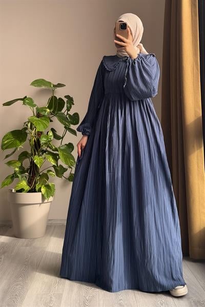 Gülbeşeker Elbise - Kot mavi