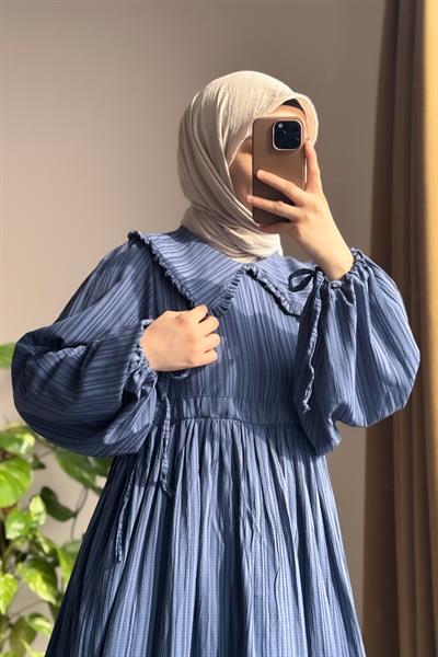 Gülbeşeker Elbise - Kot mavi