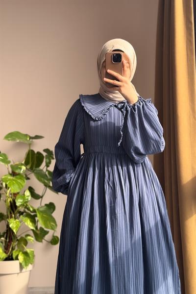 Gülbeşeker Elbise - Kot mavi