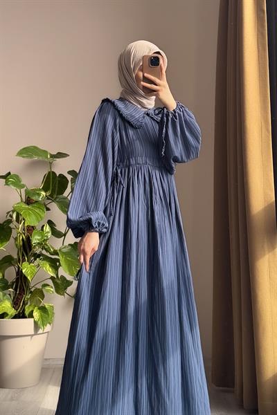 Gülbeşeker Elbise - Kot mavi