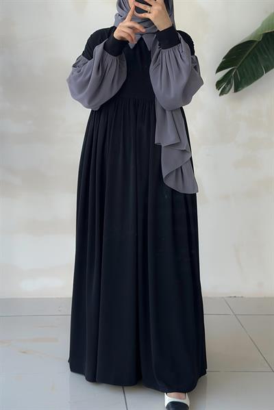 Hijabi Elbise - Antrasit