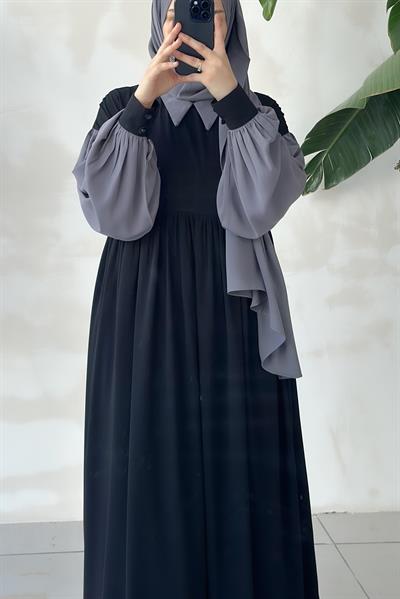 Hijabi Elbise - Antrasit