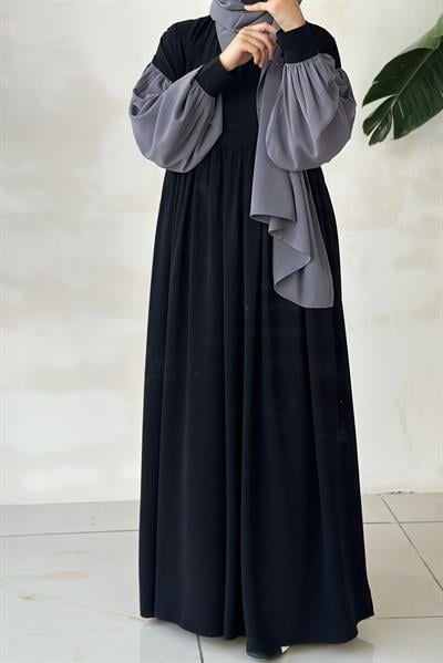 Hijabi Elbise - Antrasit