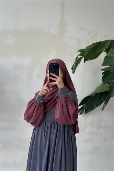 Hijabi Elbise - Gül kurusu