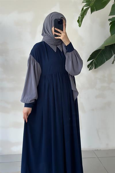 Hijabi Elbise - Lacivert