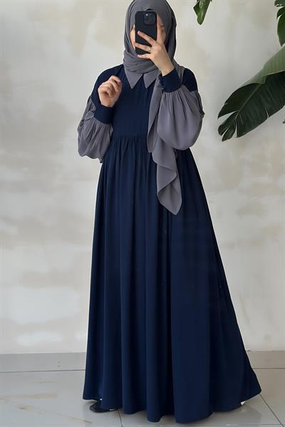 Hijabi Elbise - Lacivert