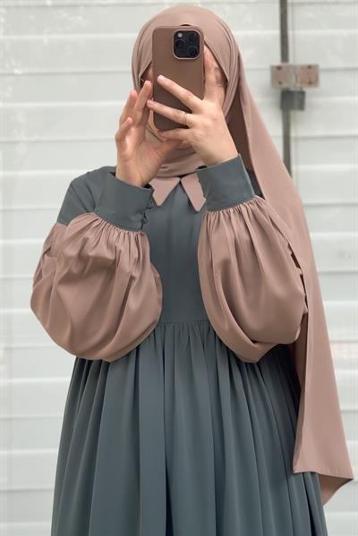 Hijabi Elbise - Mint yeşil