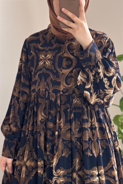 Hilal Elbise - Lacivert sarmaşık