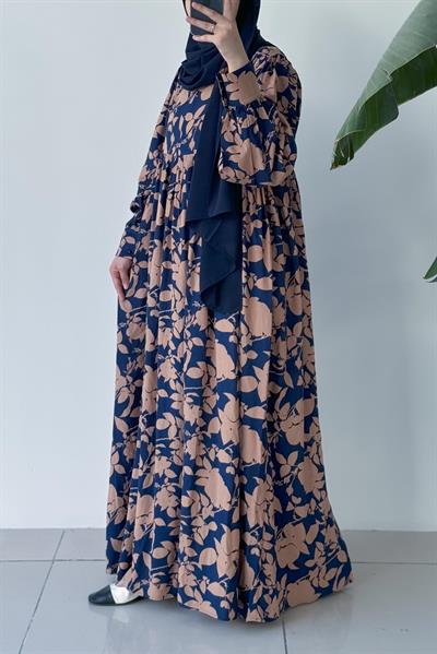 Hilal Elbise - Lacivert zambak