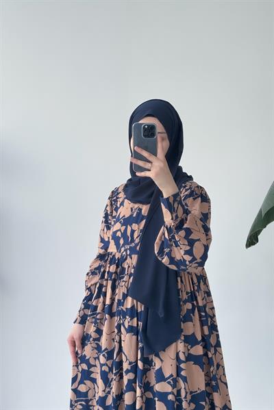 Hilal Elbise - Lacivert zambak