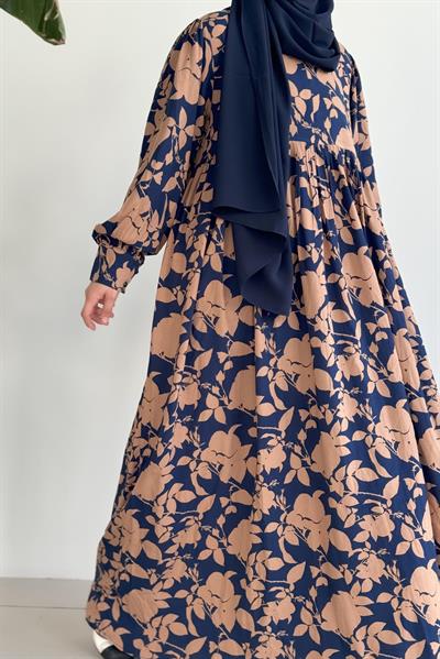 Hilal Elbise - Lacivert zambak