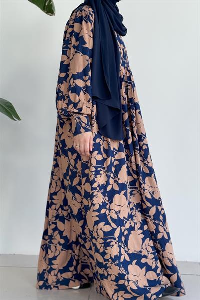 Hilal Elbise - Lacivert zambak