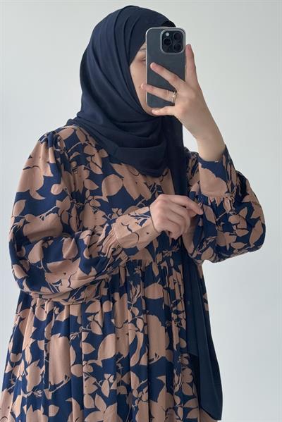 Hilal Elbise - Lacivert zambak