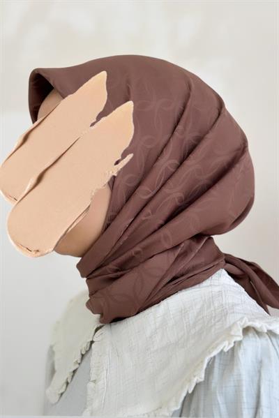 Jakarlı Eşarp - Koyu vizon