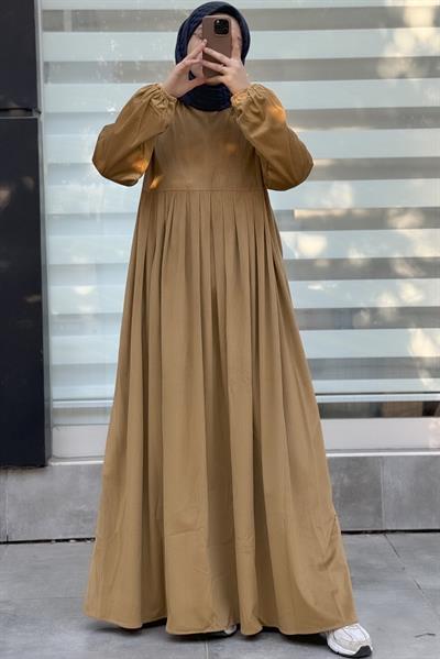 Kadife Elbise - Safran