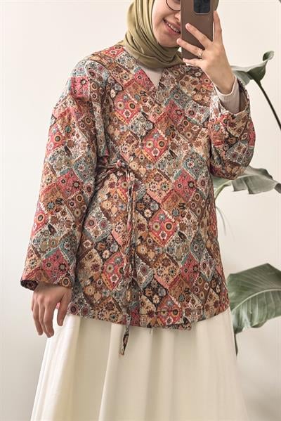 Kapitone Kimono - Desenli