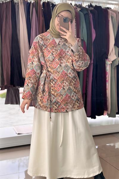 Kapitone Kimono - Desenli