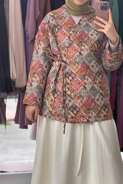 Kapitone Kimono - Desenli