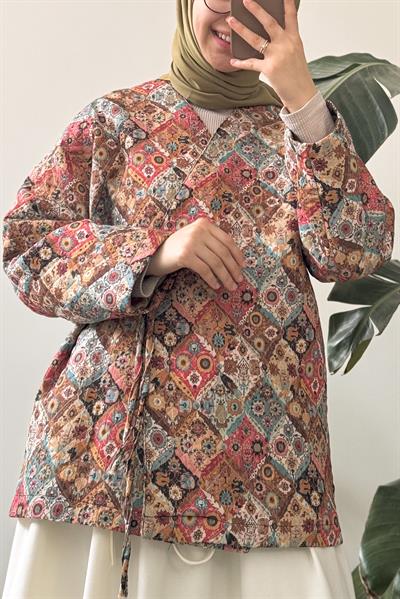 Kapitone Kimono - Desenli