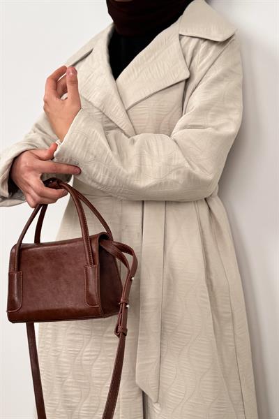 Kapitone Trençkot - Bej