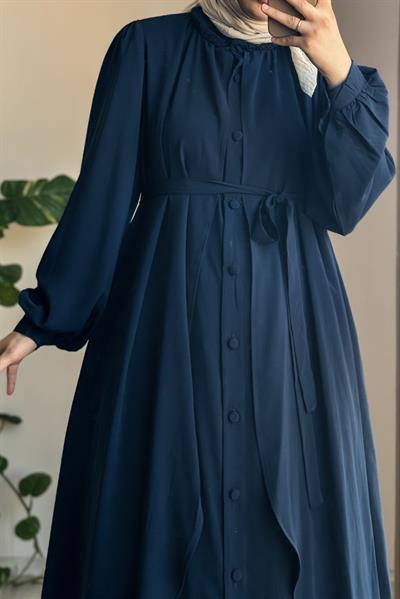 Kat Detaylı Ferace - Lacivert