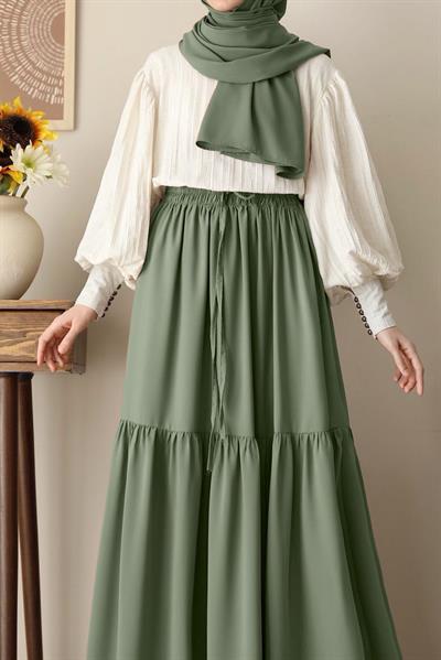 Katlı Etek - Çağla yeşil