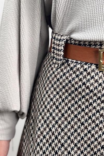 Kazayağı Kloş Etek - Acı kahve