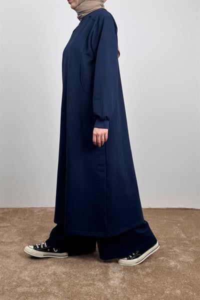 Kesik Cep Sweat Takım - Lacivert