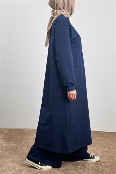 Kesik Cep Sweat Takım - Lacivert