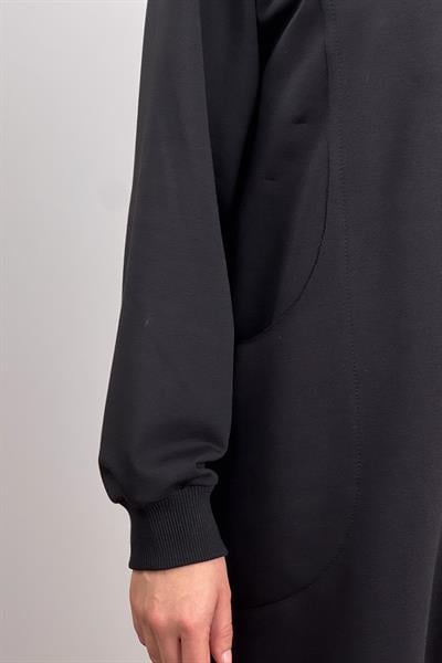 Kesik Cep Sweat Takım - Siyah