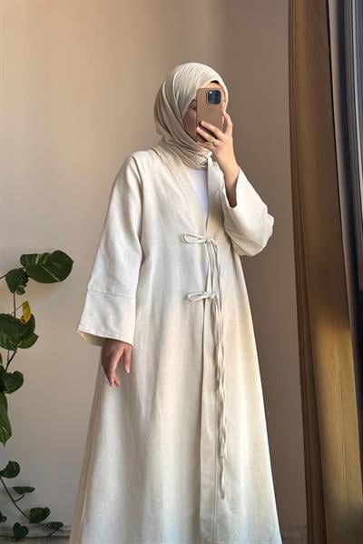 Keten Pantolonlu Takım - Natural