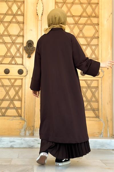 Kimono Ceket - Acı kahve